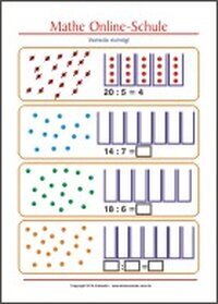 Dividieren - Mathe Aufgaben 2. Klasse