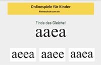Finde die gleichen Figuren! Online Wahrnehmungstraining für Kinder
