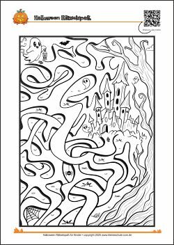 Halloween-Rätsel zum kostenlosen Download