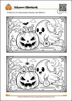 Halloween-Rätsel zum kostenlosen Download