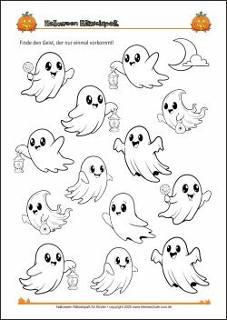 Halloween-Rätsel zum kostenlosen Download
