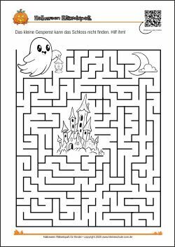 Halloween-Rätsel zum kostenlosen Download