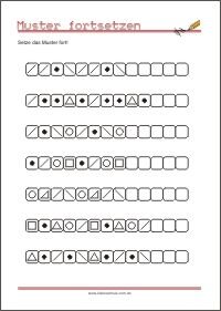 Muster erkennen - Arbeitsblätter