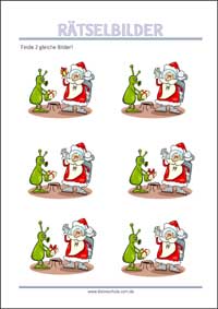 Finde 2 gleiche Bilder - Rätselbilder zum Ausdrucken