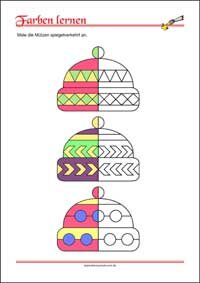 Farben lernen - Kostenlose Arbeitsblätter mit Bilder für Kinder zum Ausdrucken