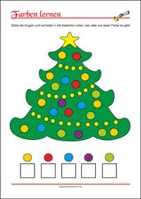 Farben lernen - Kostenlose Arbeitsblätter mit Bilder für Kinder zum Ausdrucken