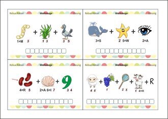 Rebus - Bilderrätsel mit Lösungen für Kinder