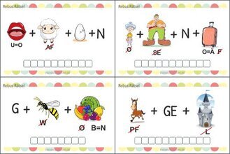 Bilderrätsel mit Lösungen für Kinder