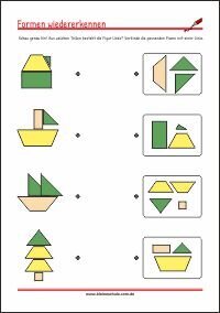 Formen erkennen Räumliche Orientierung - Wahrnehmungs- und Konzentrationsübungen