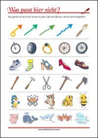 Was passt nicht dazu? Übungen zur Förderung der Wahrnehmung, Aufmerksamkeit und des logischen Denkens